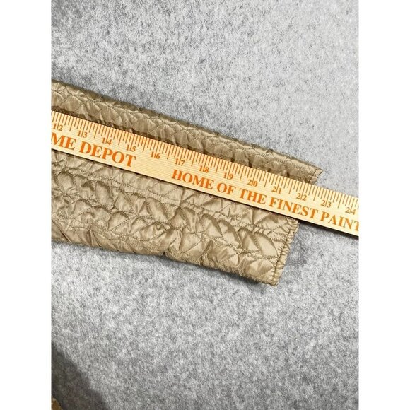 Chicos Size 1 Lightweight Quilted Jacket Tan Short Long Sleeve - Picture 7 of 8